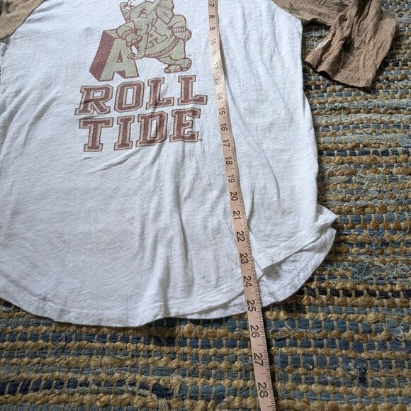 Roll Tide Stars M Off White Tan Deep Red Cotton Modal Normcore Collegiate NCAA - Picture 4 of 6